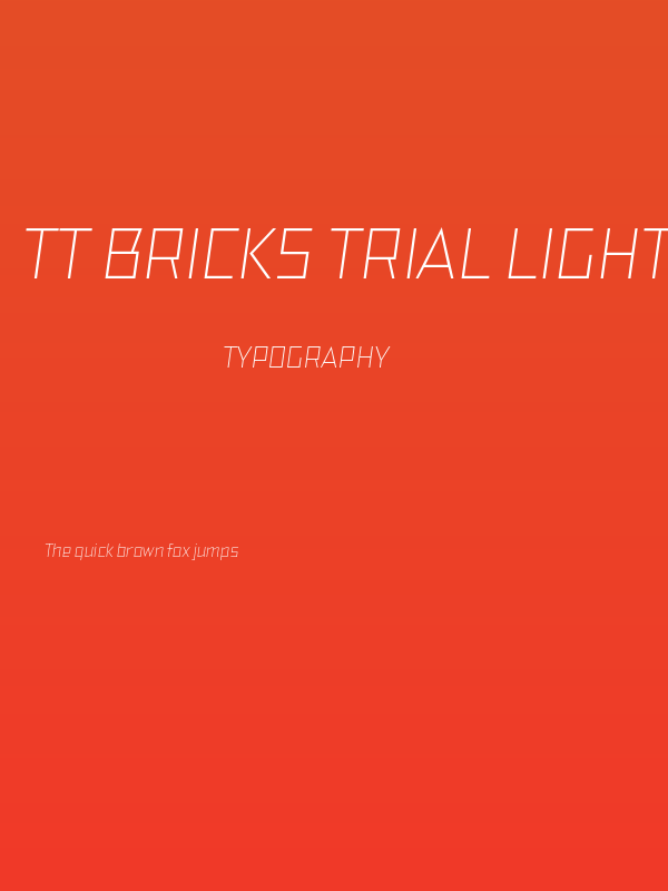 TT Bricks Trial Light Italic Poster