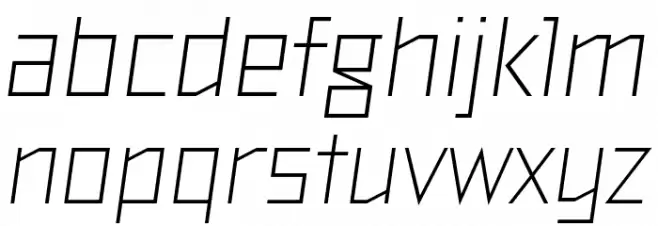 TT Bricks Trial Light Italic 字体 小写