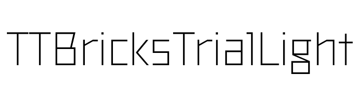 TT Bricks Trial Light  font caratteri gratis