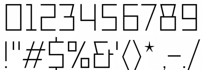 TT Bricks Trial Light Font OTHER CHARS