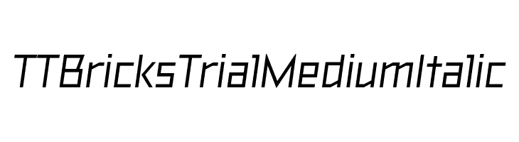 TT Bricks Trial Medium Italic  免费字体下载