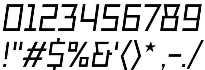 TT Bricks Trial Medium Italic Schriftart Anderer Schreiben