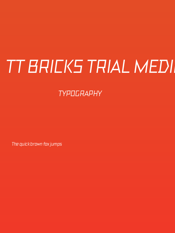 TT Bricks Trial Medium Italic Poster