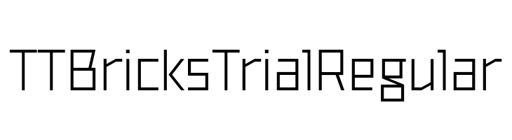 TT Bricks Trial Regular  font caratteri gratis