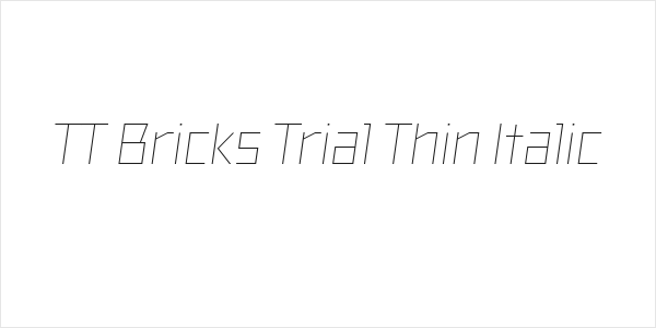 TT Bricks Trial Thin Italic Logo