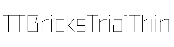 TT Bricks Trial Thin  font caratteri gratis