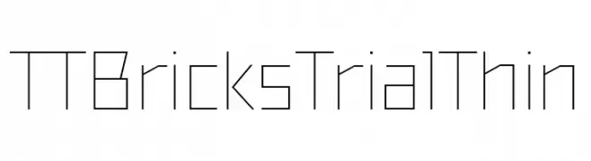 TT Bricks Trial Thin  नि: शुल्क फ़ॉन्ट्स डाउनलोड