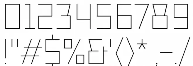 TT Bricks Trial Thin Font OTHER CHARS