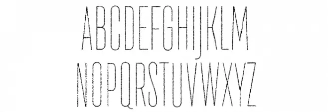 TT Directors DEMO Thin Rough Thin Schriftart Groß