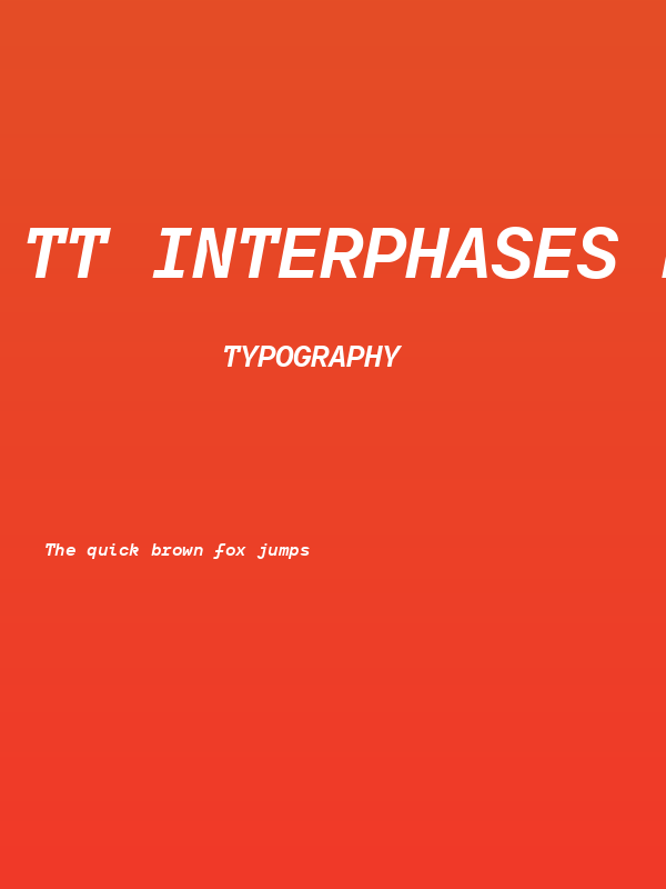 TT Interphases Pro Mono Trl Bold Italic Poster