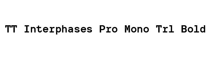 TT Interphases Pro Mono Trl Bold  Скачать бесплатные шрифты