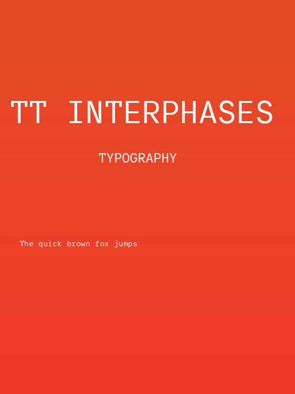 TT Interphases Pro Mono Trl Regular Poster