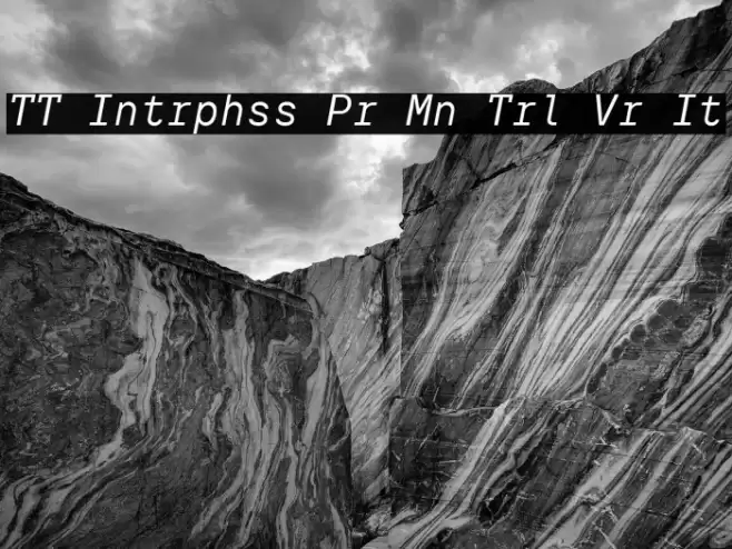 TT Intrphss Pr Mn Trl Vr It Font examples
