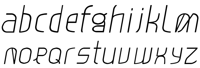 TT-Italic Font LOWERCASE