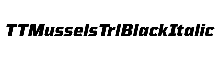 TT Mussels Trl Black Italic  नि: शुल्क फ़ॉन्ट्स डाउनलोड