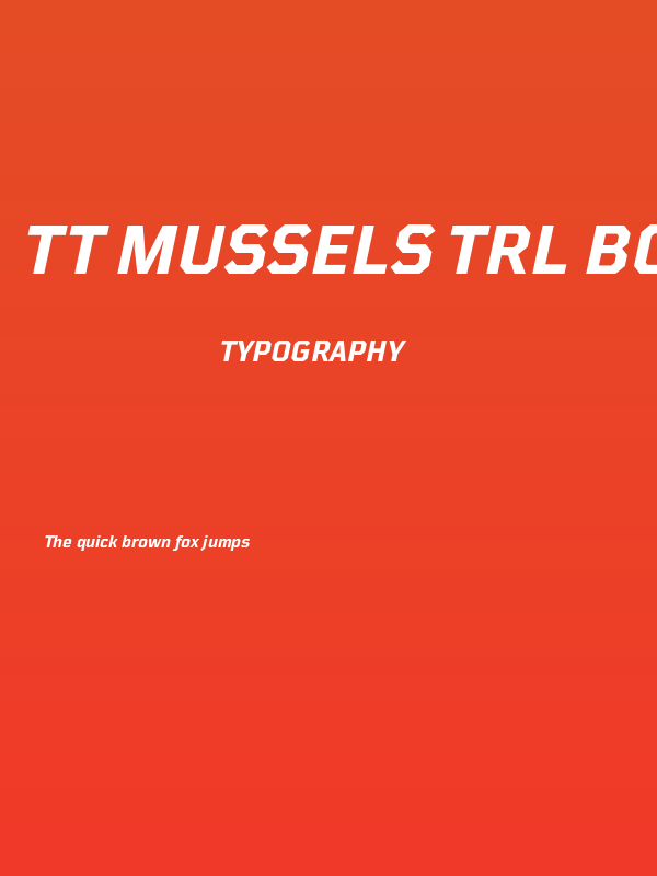 TT Mussels Trl Bold Italic Poster