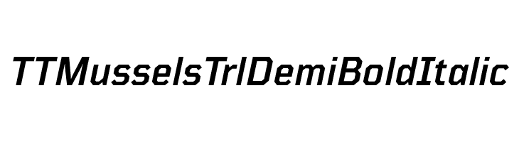 TT Mussels Trl DemiBold Italic  font caratteri gratis