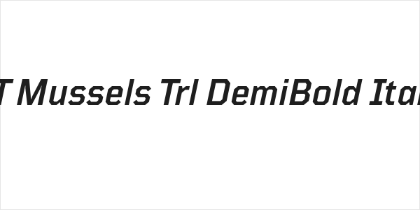 TT Mussels Trl DemiBold Italic Logo