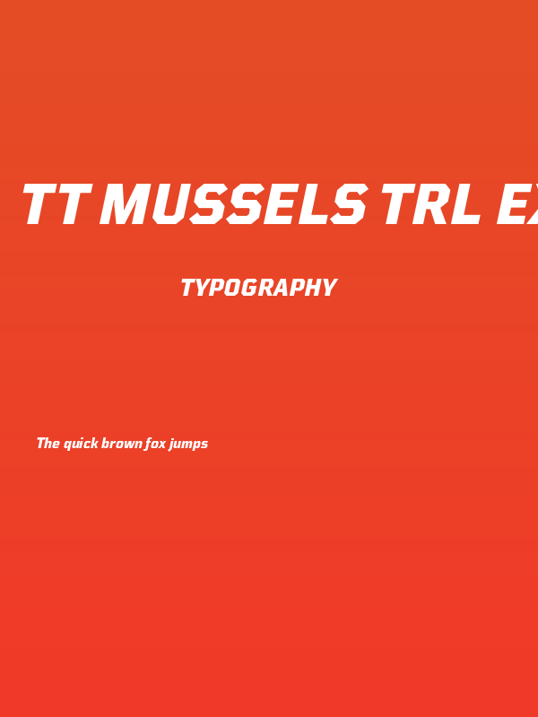TT Mussels Trl ExtraBold Italic Poster