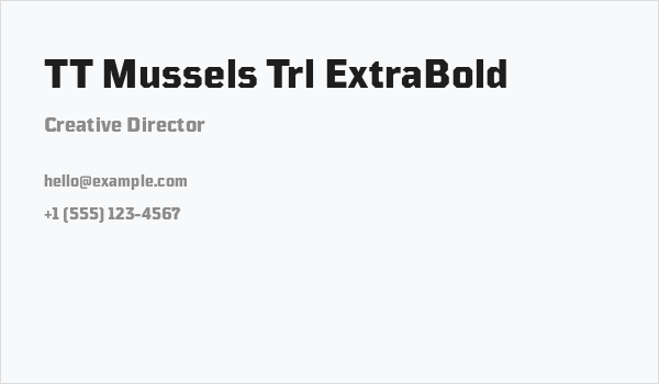 TT Mussels Trl ExtraBold Business Card