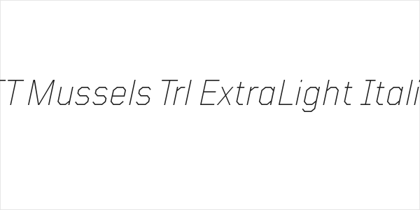 TT Mussels Trl ExtraLight Italic Logo