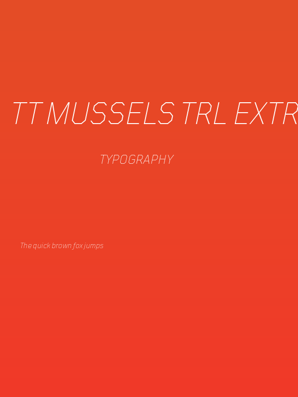 TT Mussels Trl ExtraLight Italic Poster