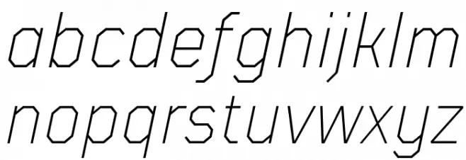 TT Mussels Trl ExtraLight Italic Fonte MINÚSCULAS