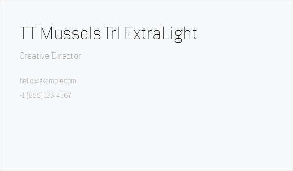 TT Mussels Trl ExtraLight Business Card