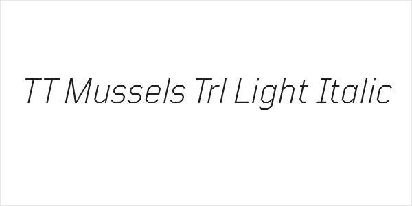 TT Mussels Trl Light Italic Logo