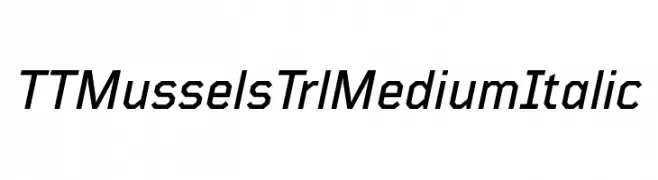 TT Mussels Trl Medium Italic  تنزيل الخطوط
