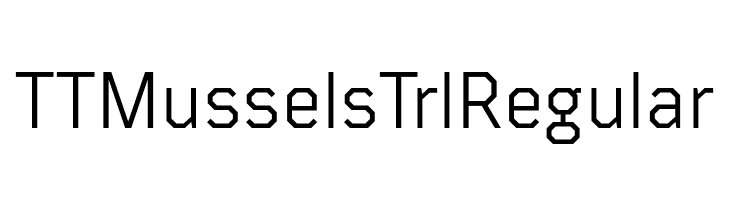 TT Mussels Trl Regular  font caratteri gratis