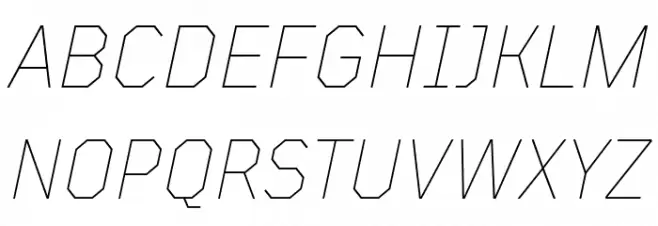 TT Mussels Trl Thin Italic Polices MAJUSCULES