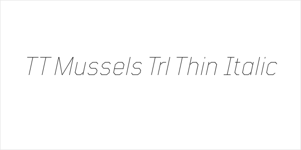 TT Mussels Trl Thin Italic Logo