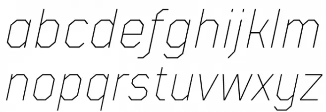 TT Mussels Trl Thin Italic 字体 小写