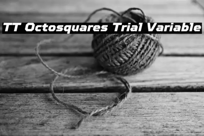 TT Octosquares Trial Variable Schriftart examples