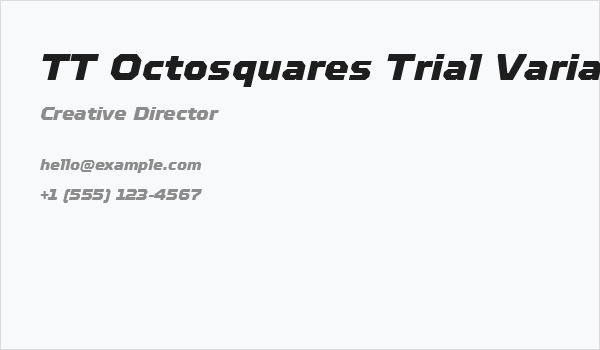 TT Octosquares Trial Variable Business Card