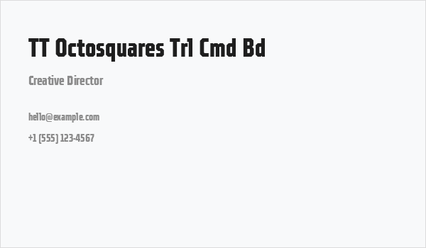 TT Octosquares Trl Cmd Bd Business Card