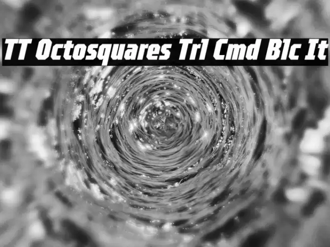 TT Octosquares Trl Cmd Blc It Font examples
