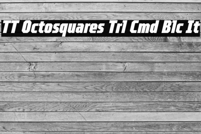 TT Octosquares Trl Cmd Blc It Font examples