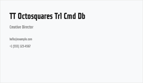 TT Octosquares Trl Cmd Db Business Card