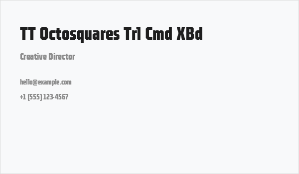 TT Octosquares Trl Cmd XBd Business Card