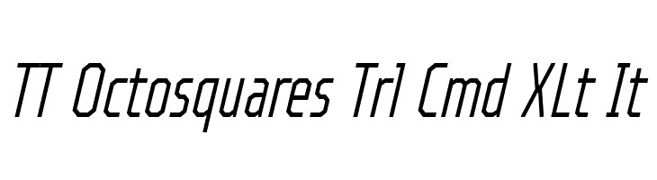 TT Octosquares Trl Cmd XLt It  フリーフォントのダウンロード