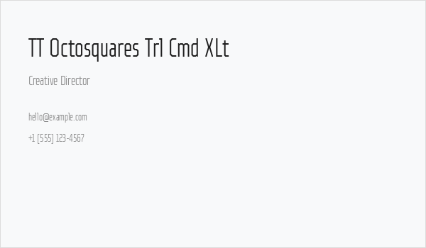 TT Octosquares Trl Cmd XLt Business Card