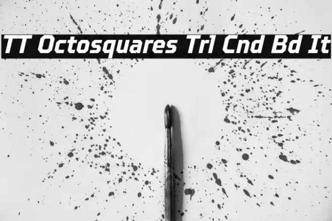 TT Octosquares Trl Cnd Bd It Font examples