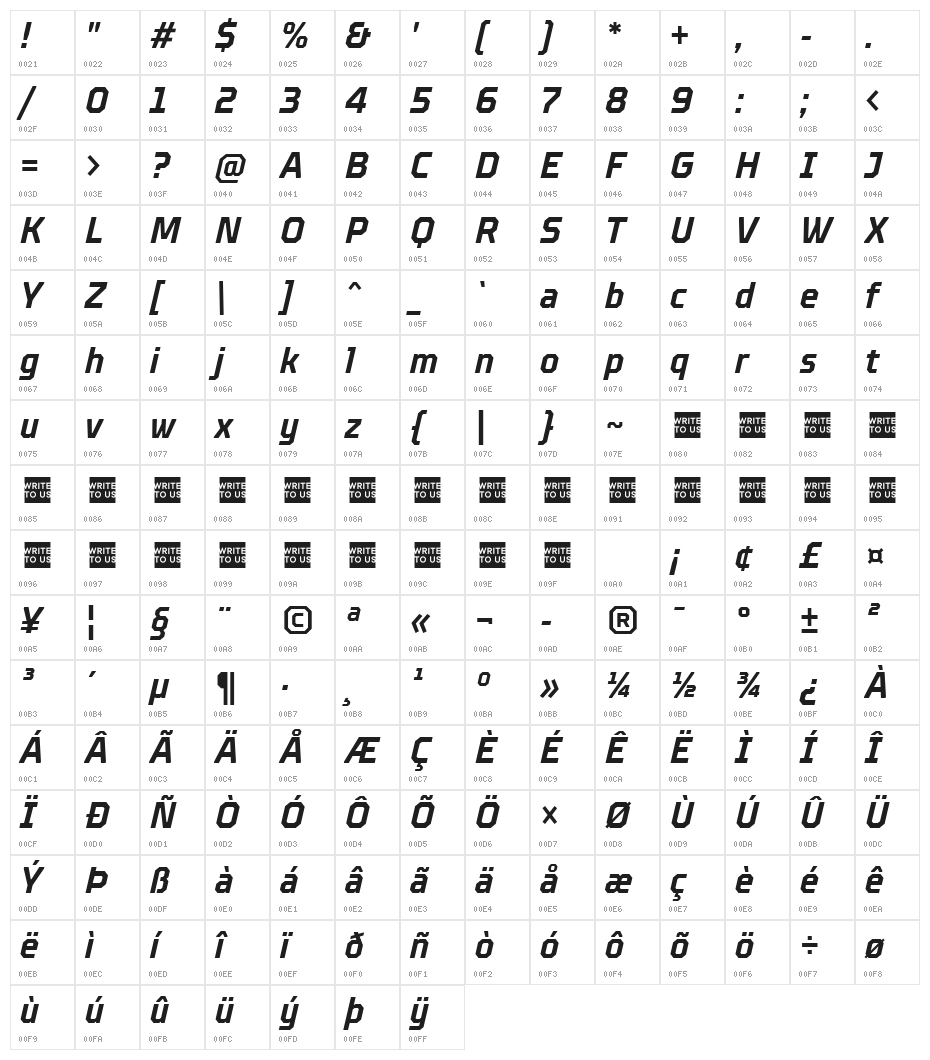 TT Octosquares Trl Cnd Db It Character Map