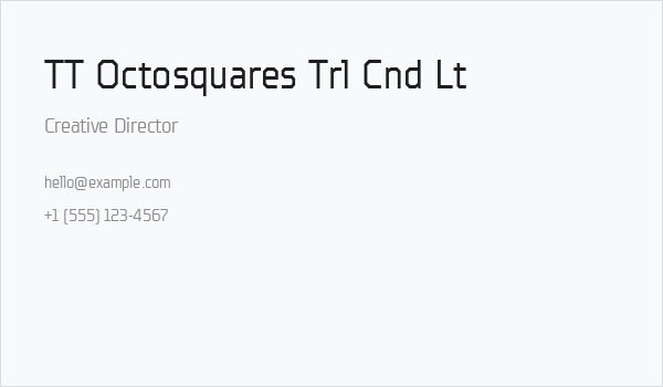 TT Octosquares Trl Cnd Lt Business Card