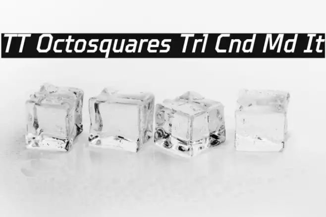 TT Octosquares Trl Cnd Md It Font examples