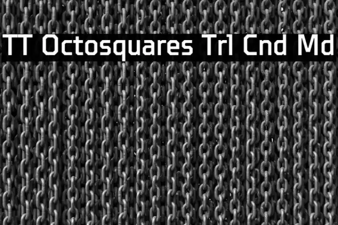TT Octosquares Trl Cnd Md Font examples