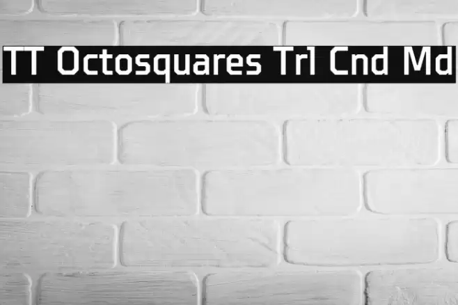 TT Octosquares Trl Cnd Md Font examples