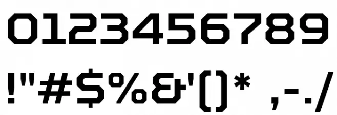 TT Octosquares Trl Db Font OTHER CHARS